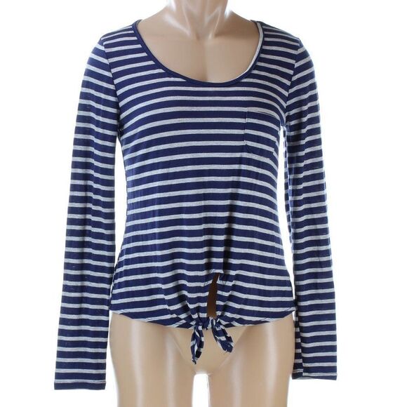 Rebellious One Juniors' Striped Tie Front Top - Picture 12 of 12